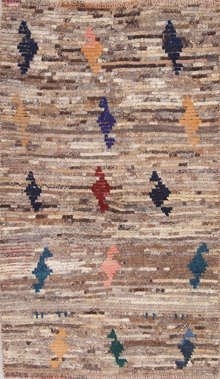 Consigned, Gabbeh Hand-Knotted Persian Novelty Oriental Area Rug Wool, 5'5"X3'2"