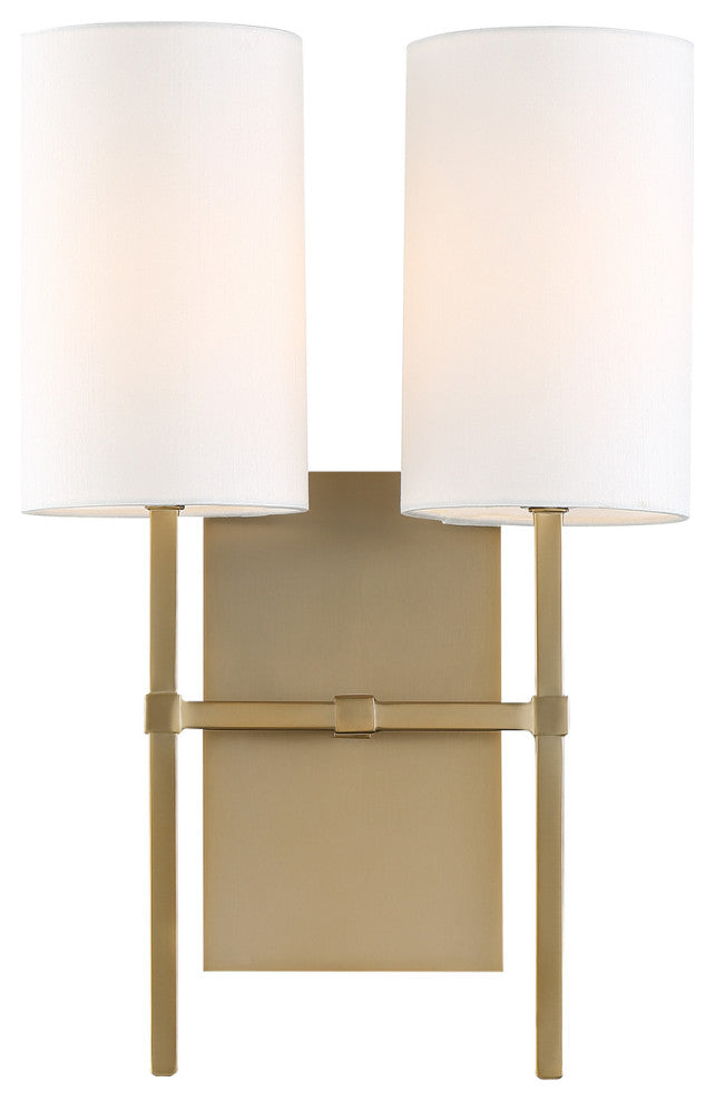 CRYSTORAMA VER-242-AG Veronica 2 Light Aged Brass Sconce