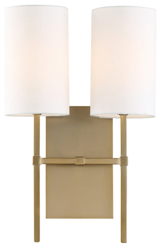CRYSTORAMA VER-242-AG Veronica 2 Light Aged Brass Sconce
