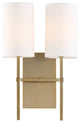 CRYSTORAMA VER-242-AG Veronica 2 Light Aged Brass Sconce