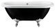 59" Streamline N1120CH-WH Clawfoot Tub and Tray With External Drain