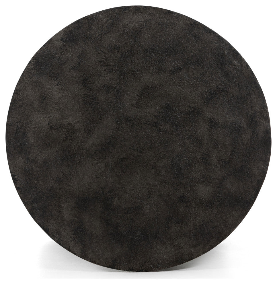 Sante End Table-Raw Black