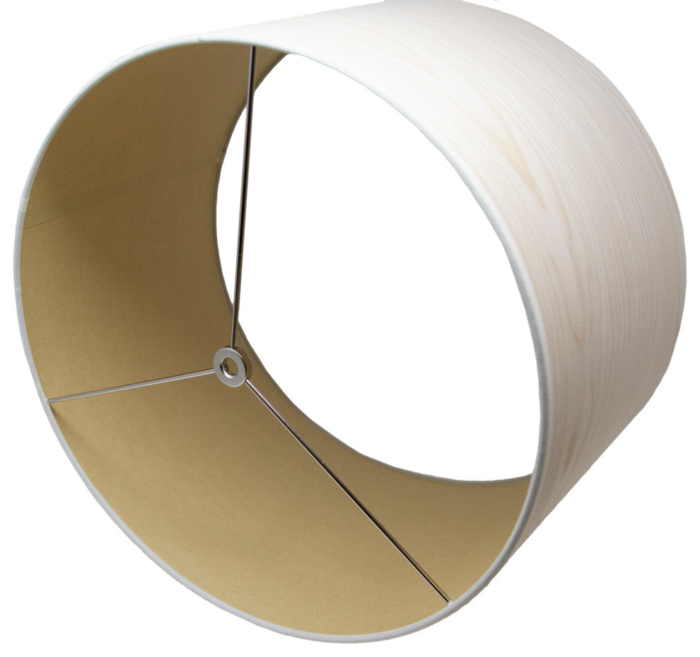 Urbanest White Oak Veneer Drum Lamp Shade, Large