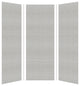 Transolid SaraMar 36"x36"x96" Glue to Wall 3-Piece Shower Wall Kit, Grey Beach
