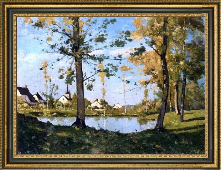 Henri Harpignies Autumn at Saint-Priva Framed Premium Canvas Print, 21"x28"