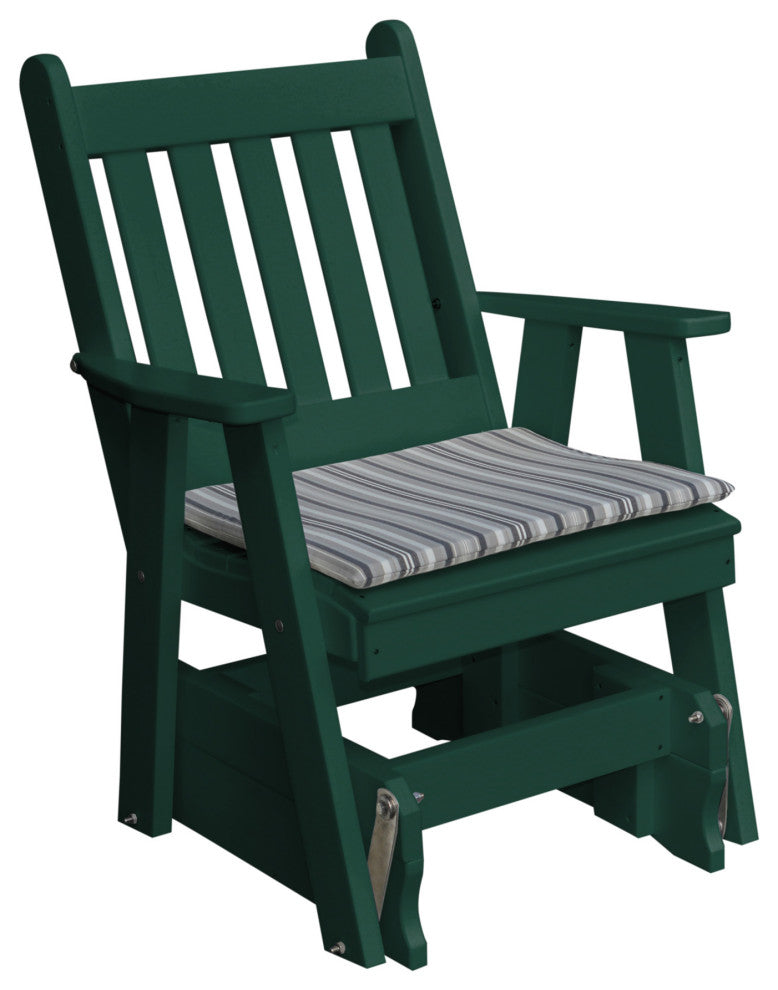 Poly Traditional English Glider, Turf Green