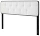 Tufted Headboard, Queen Size, Wood, Fabric, Black White, Modern Mid-Century