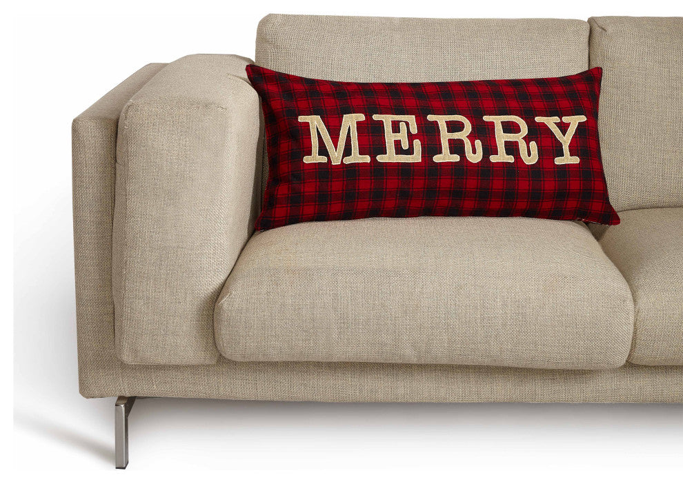 Merry Embroidered Appq Pillow