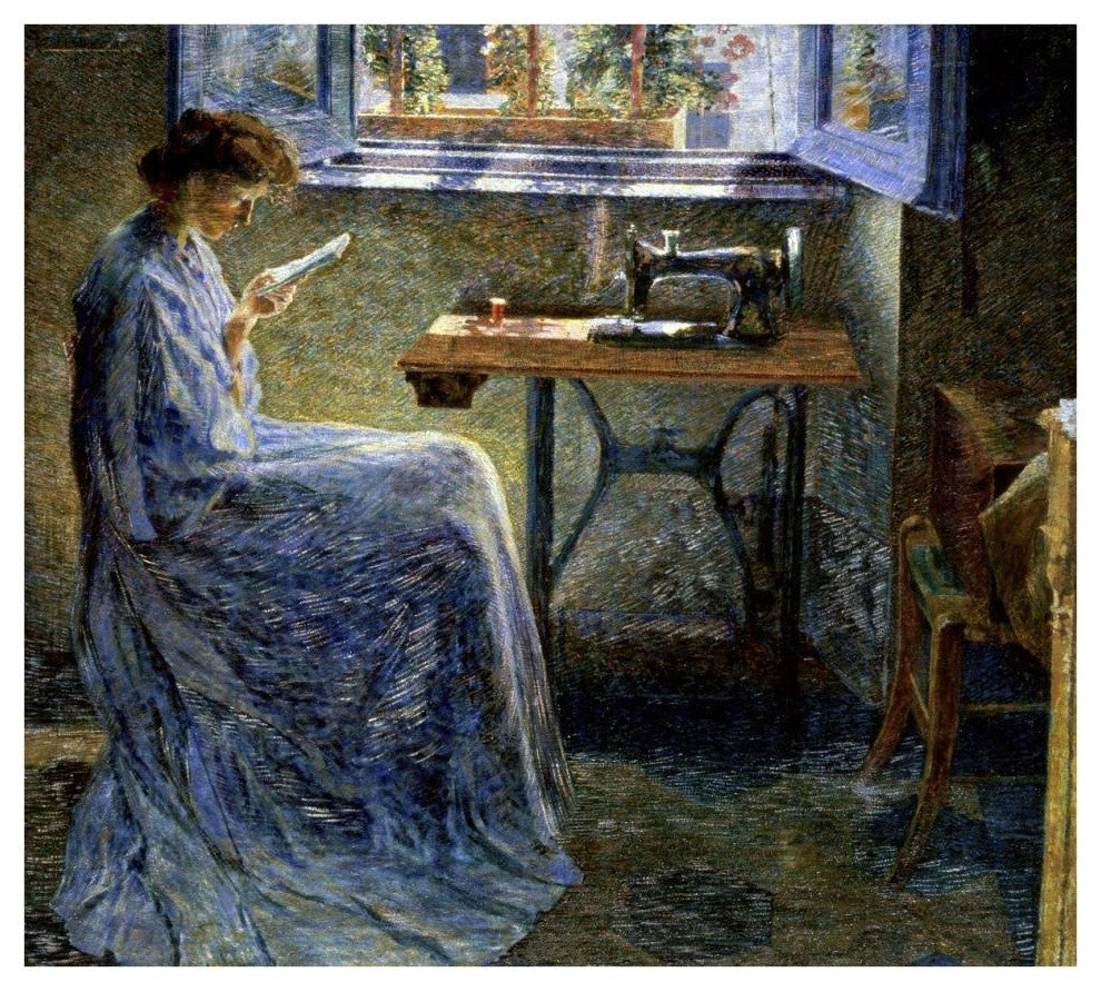 "The Romance of One Seamstress" Digital Paper Print by Umberto Boccioni, 38"x34"