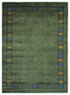 HAND KNOTTED LOOM SILK ECO-FRIENDLY AREA RUG-2'6''x12',Runner,Green,Contemporary