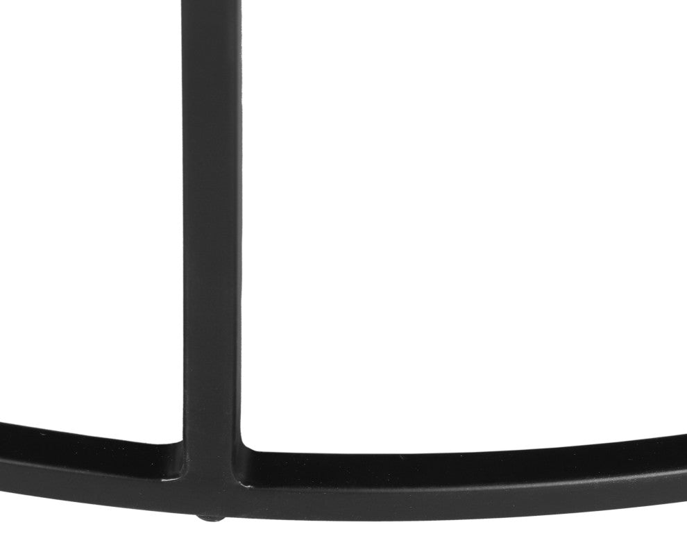Elements Sana Coffee Table, Antique Zinc Top, Black Frame