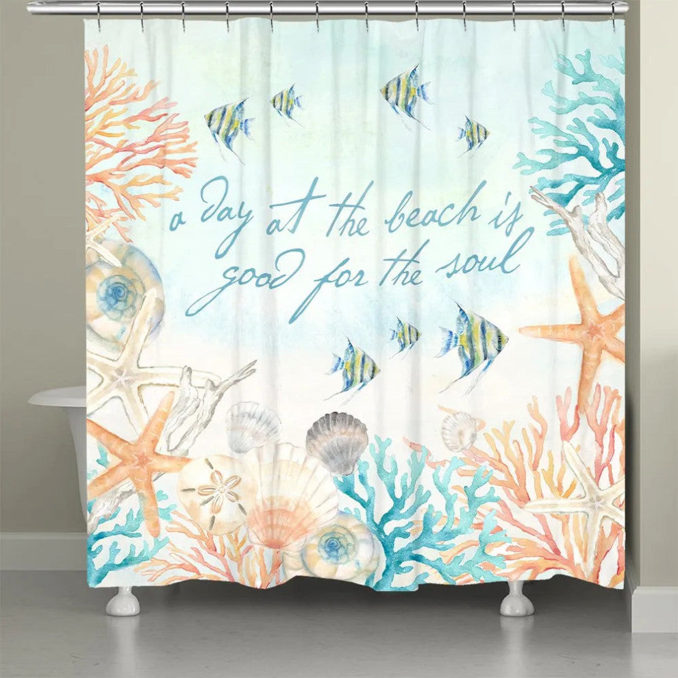 Laural Home A Day At The Beach Shower Curtain