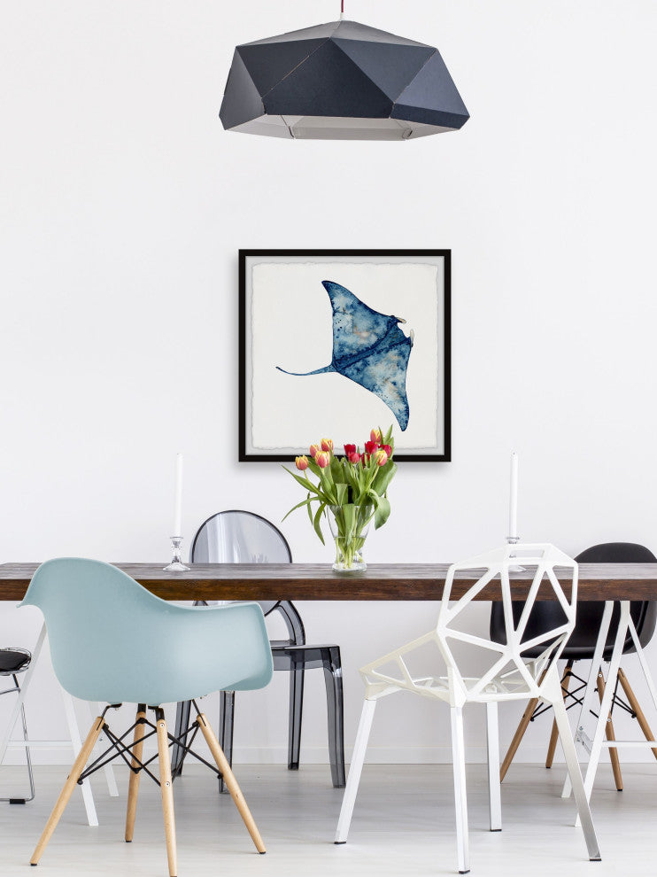 "Wild Stingray" Framed Painting Print, 32x32