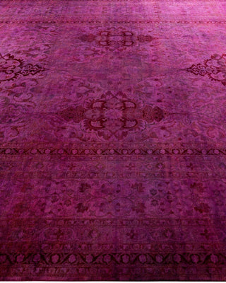 Overdyed, One-of-a-Kind Hand-Knotted Area Rug Pink, 10'2"x13'8"