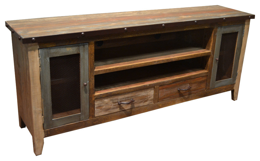 Rustic TV Stand Media Center, 76"