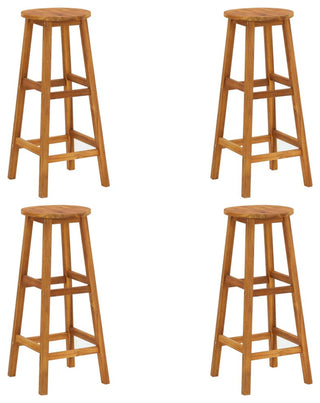 vidaXL Bar Stools 4 pcs Solid Acacia Wood