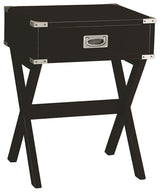 End Table with 1 Drawer, Black