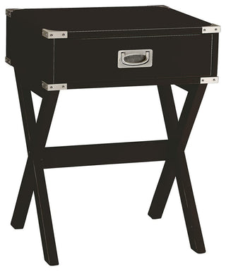End Table with 1 Drawer, Black