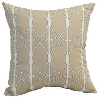 17" Square Polyester Outdoor Throw Pillows, Set of 4, Maxfield Sand