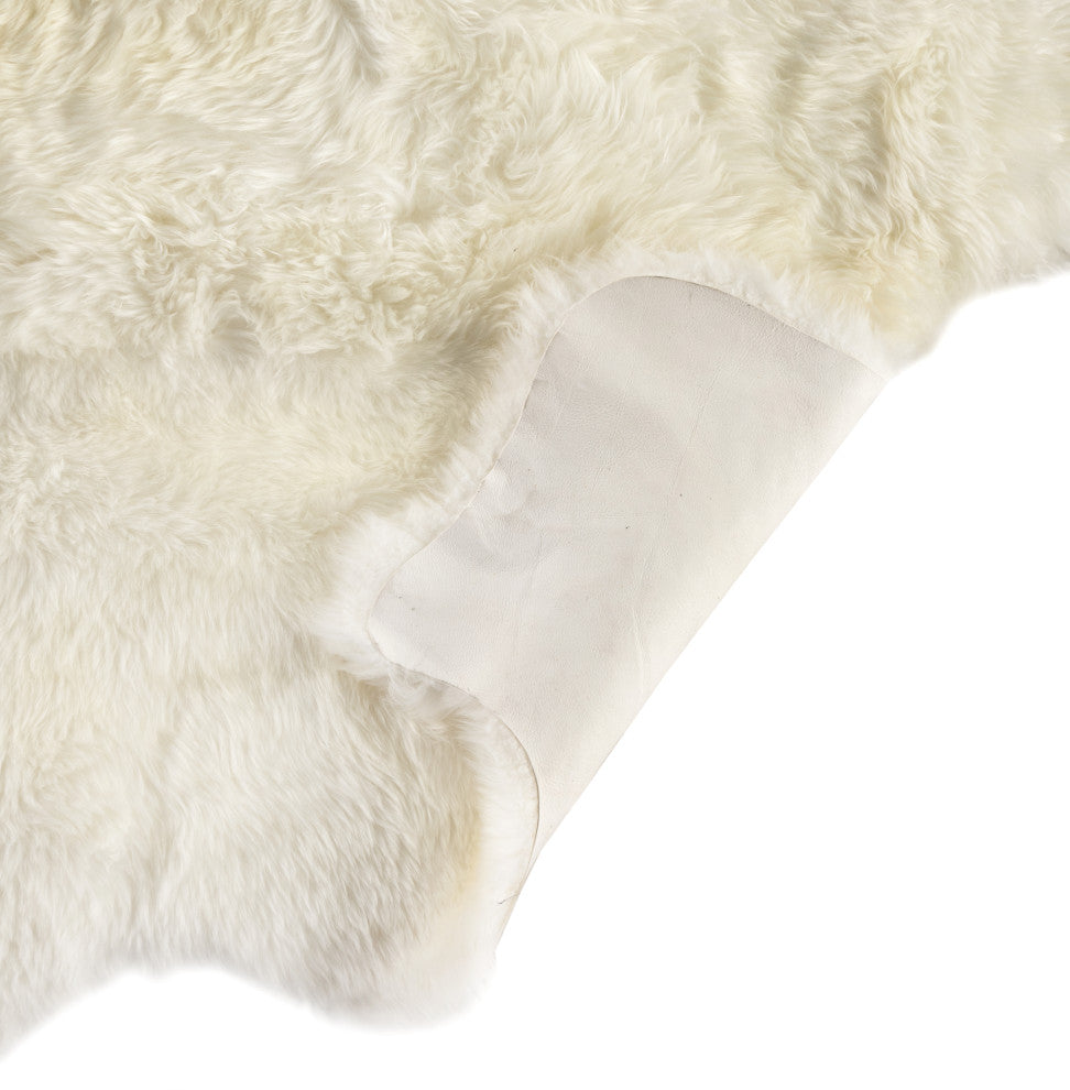 Lalo Lambskin Rug-White-5.7'x5.75'