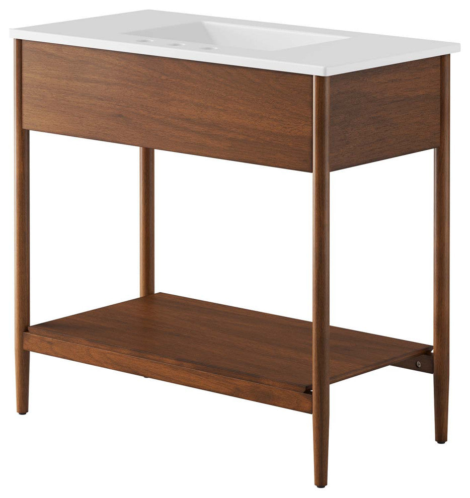 Zaire 36" Bathroom Vanity - Walnut White