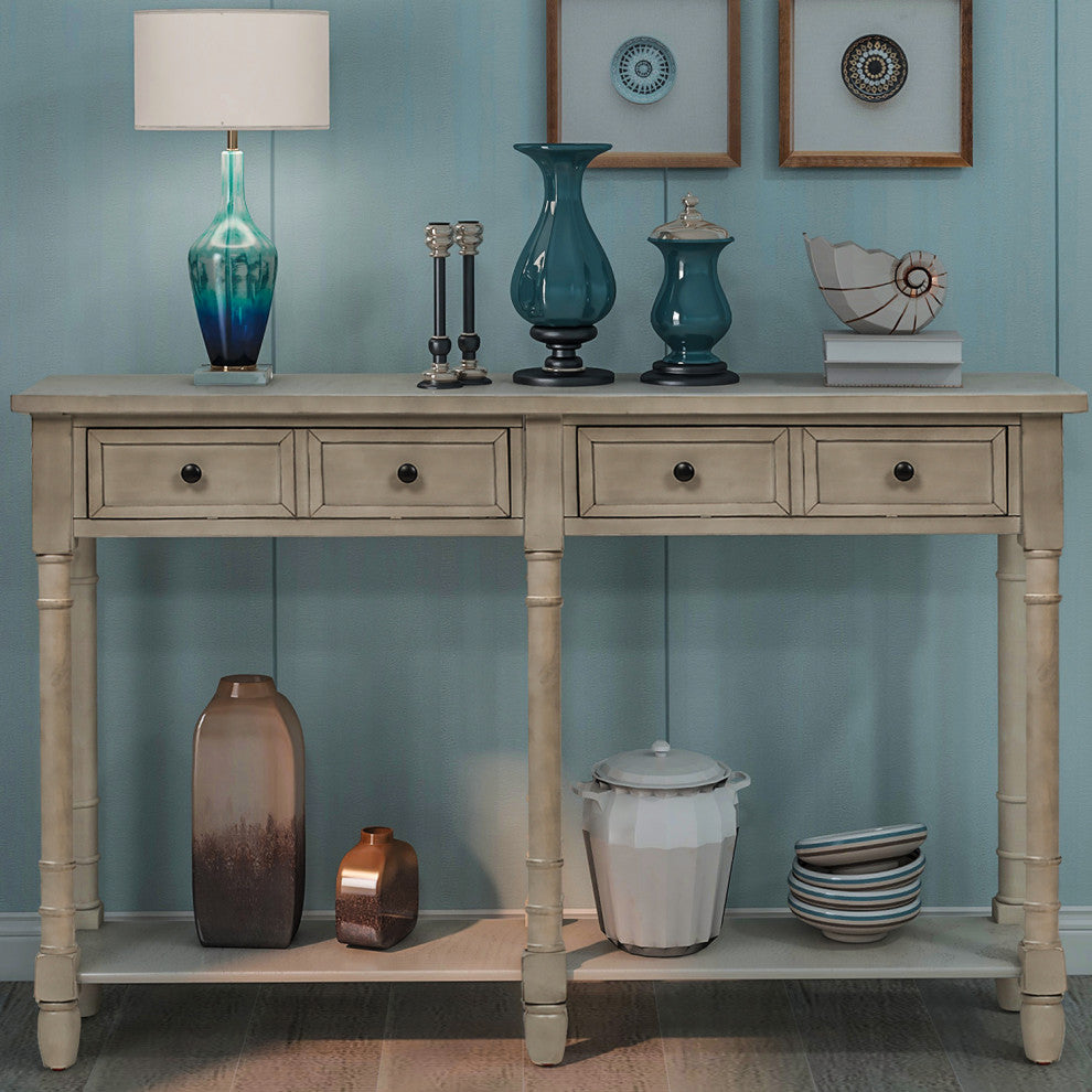 Console Table Sofa Table, Grey Wash