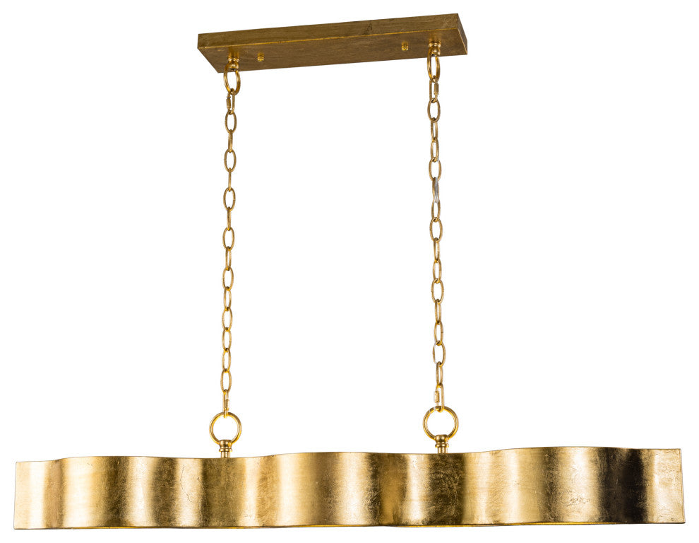 5-Light Gold Adjustable Chain Modern Pendant Light