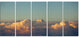 "Orange Clouds Colorful Sunset in Sky" Wall Art Landscape, 5 Panels, 60"x28"