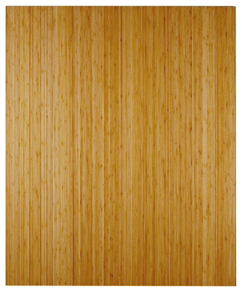 Ronson Bamboo Deluxe Roll-Up Chair Mat, Natural, No Lip, 43"x48"