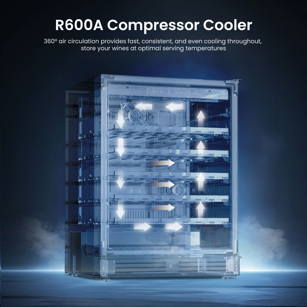 Yeego24" Refrigerators Beverage Cooler Cellar Cooling 180 Cans  Built- in