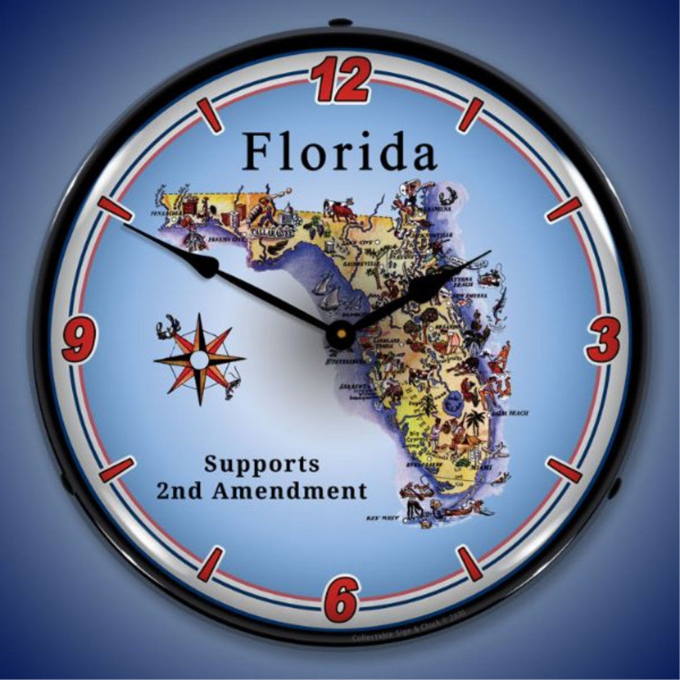 N20031032 Florida Supports the 2nd Amendment Clock