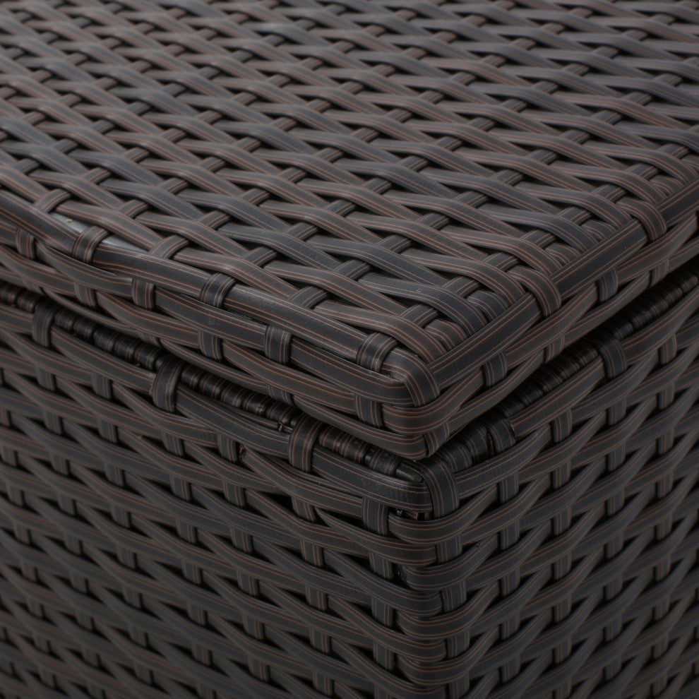 Outdoor Wicker Storage Coffee Table