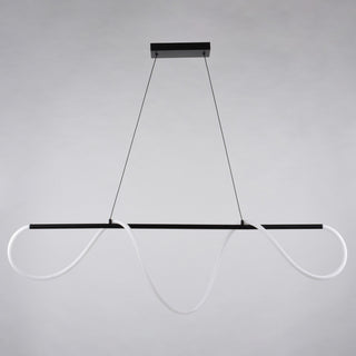 Bowman 1-Light LED Matte Black Linear Island Pendant