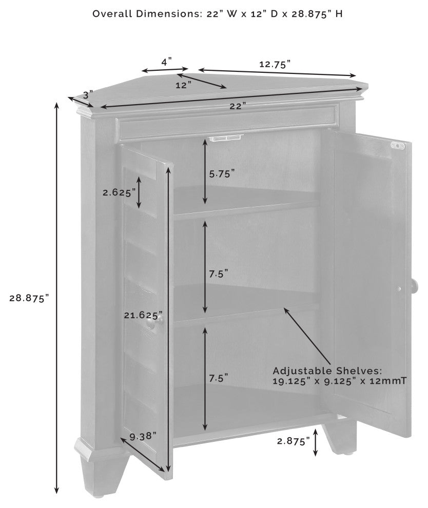 Lydia Corner Cabinet Espresso