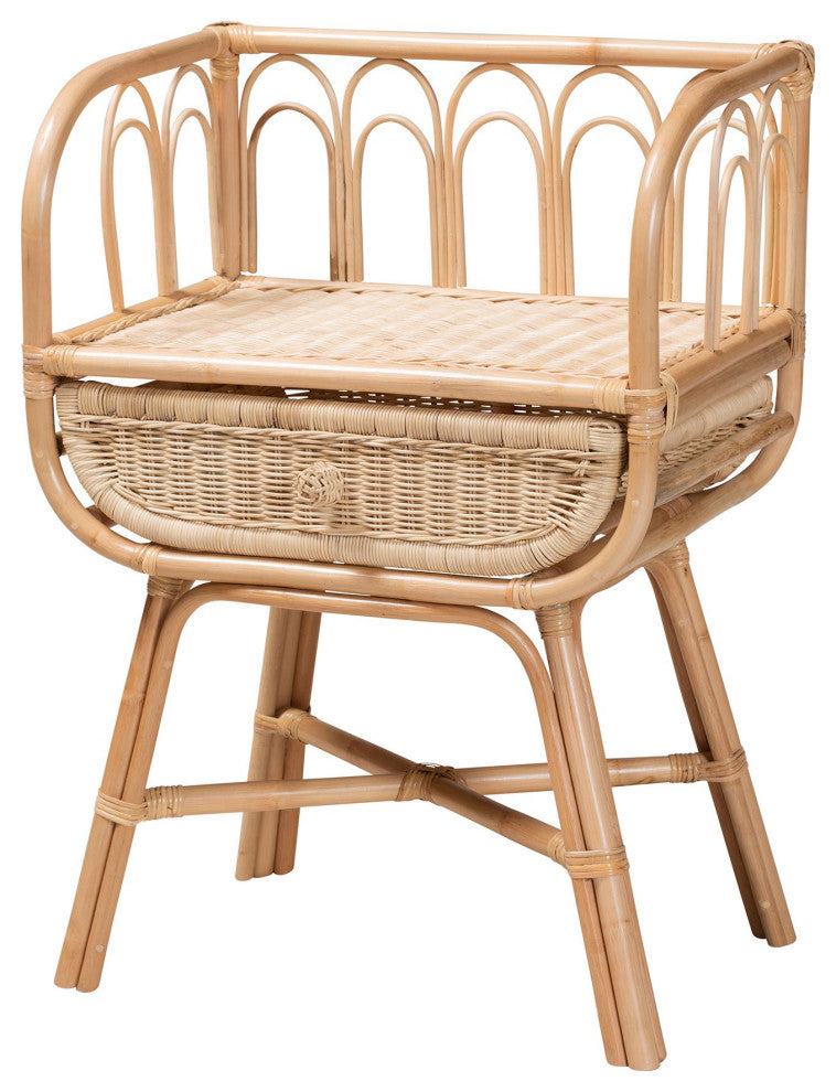 Leona Rattan Nightstand