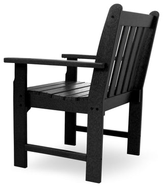 Polywood Vineyard Garden Arm Chair, Black