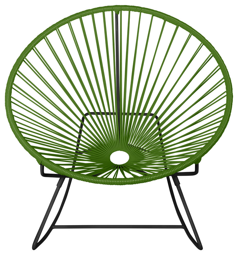 Innit Indoor/Outdoor Handmade Rocker, Cactus Weave, Black Frame