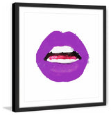 Marmont Hill, "Lips Colors Purple" by Amanda Greenwood Framed Painting, 18x18