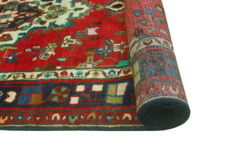 Fine Vintage Distressed Kokumo Red/Navy Runner, 3'4 x 12'1