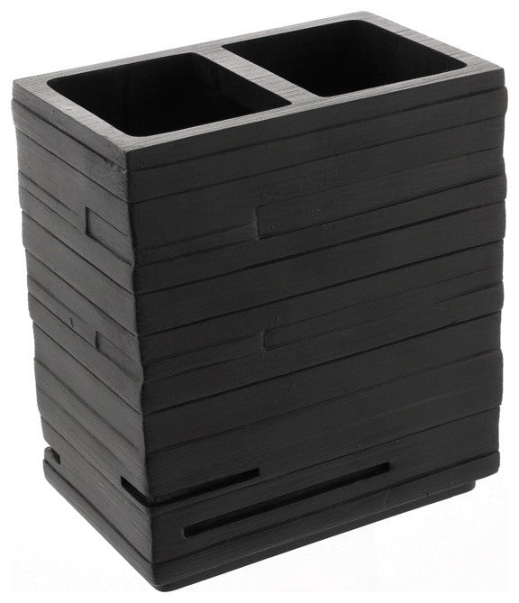 Square Black Toothbrush Holder