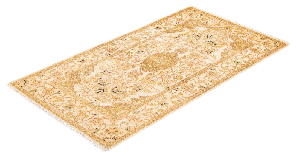 Mogul, One-of-a-Kind Hand-Knotted Area Rug Ivory, 3' 1" x 5' 7"