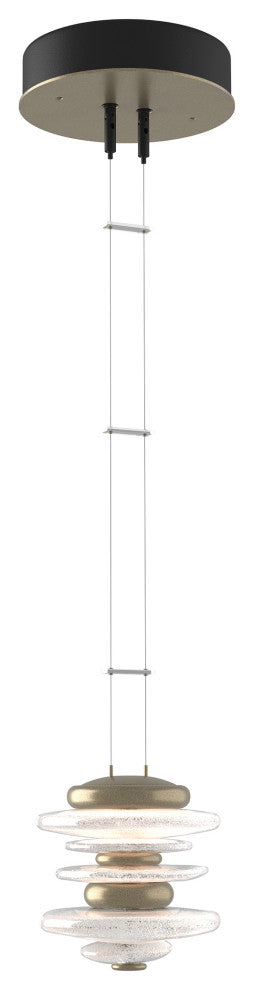 Cairn Mini Pendant, Soft Gold Finish, Standard Overall Height