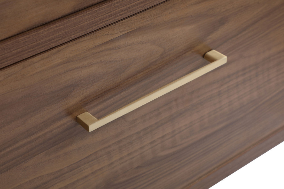 Bella 36" Bathroom Vanity, Walnut Brown With Backsplash