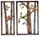 Urban Designs Morning Birds Botanical Handcrafted Metal Wall Decor, Set of 3