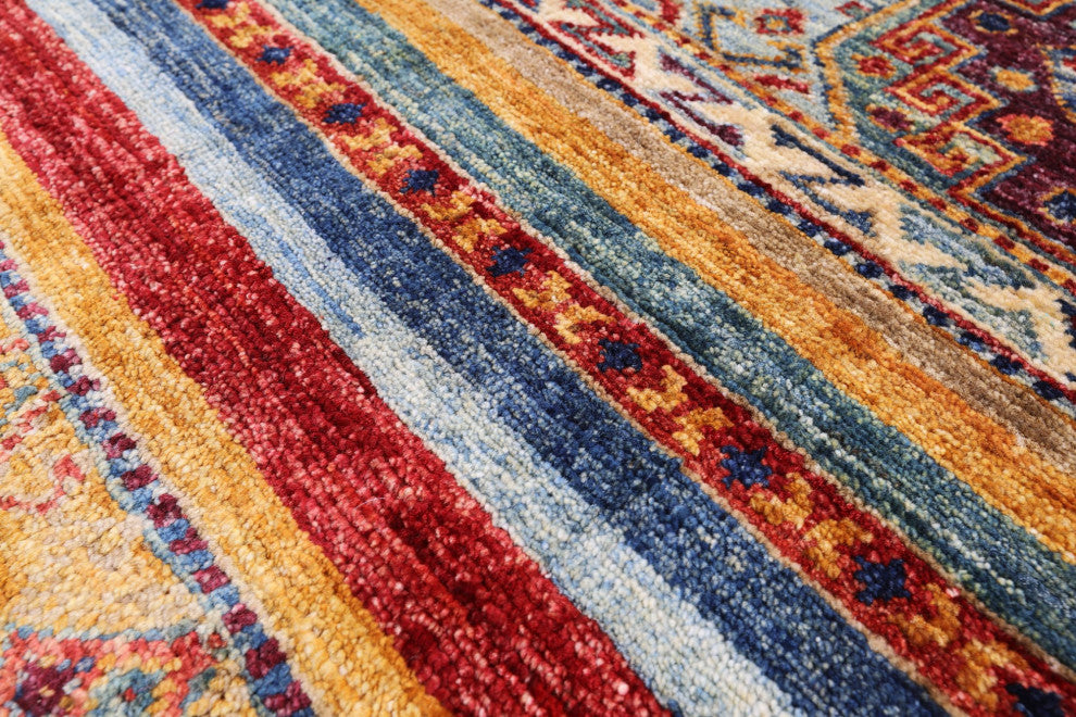1' 11" X 3' 1" Handmade Khorjin Super Kazak Wool Rug Q10913