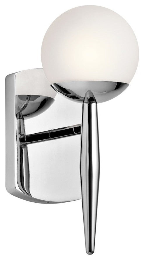Wall Sconce 1-Light Halogen, Chrome