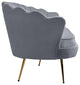 Gardenia  Velvet Upholstered Sofa, Gray
