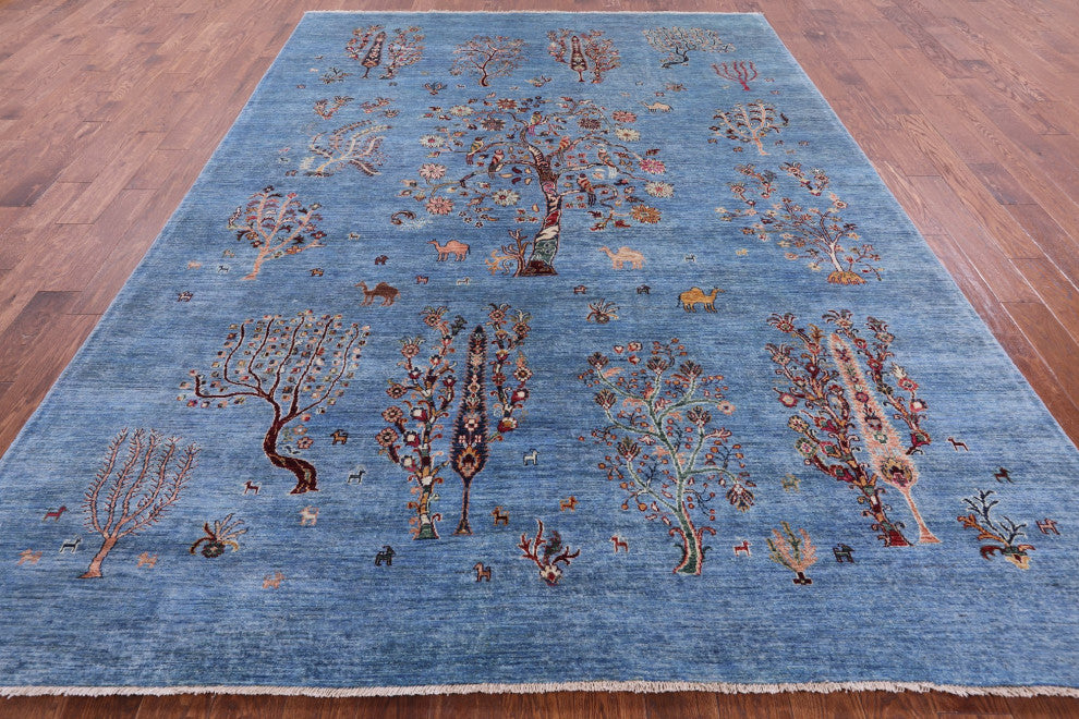 Handmade Persian Gabbeh Tribal Rug 8' 1" X 11' 2" Q7431