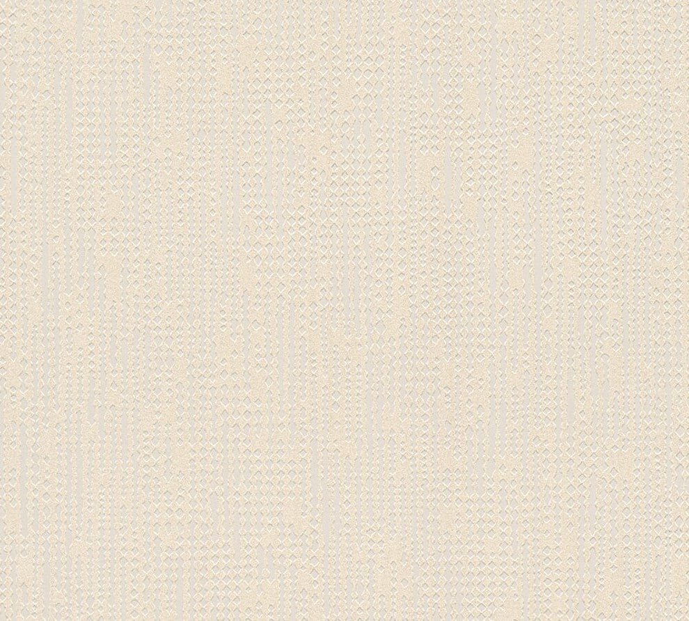 Moments, Baroque Motifs, Flowers And Garlands Cream Wallpaper Roll, Modern