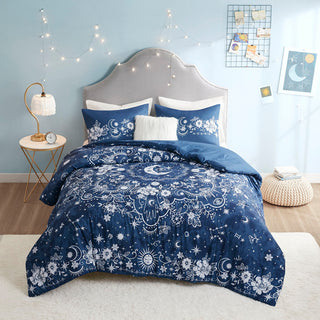 Intelligent Design Stella Celestial Comforter Set, Navy